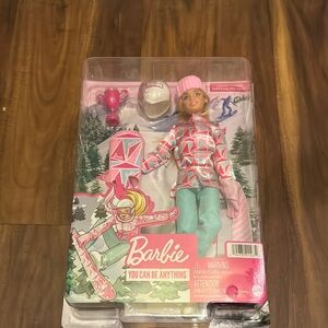 Barbie Snowboarder Doll with Pink and Teal Gear